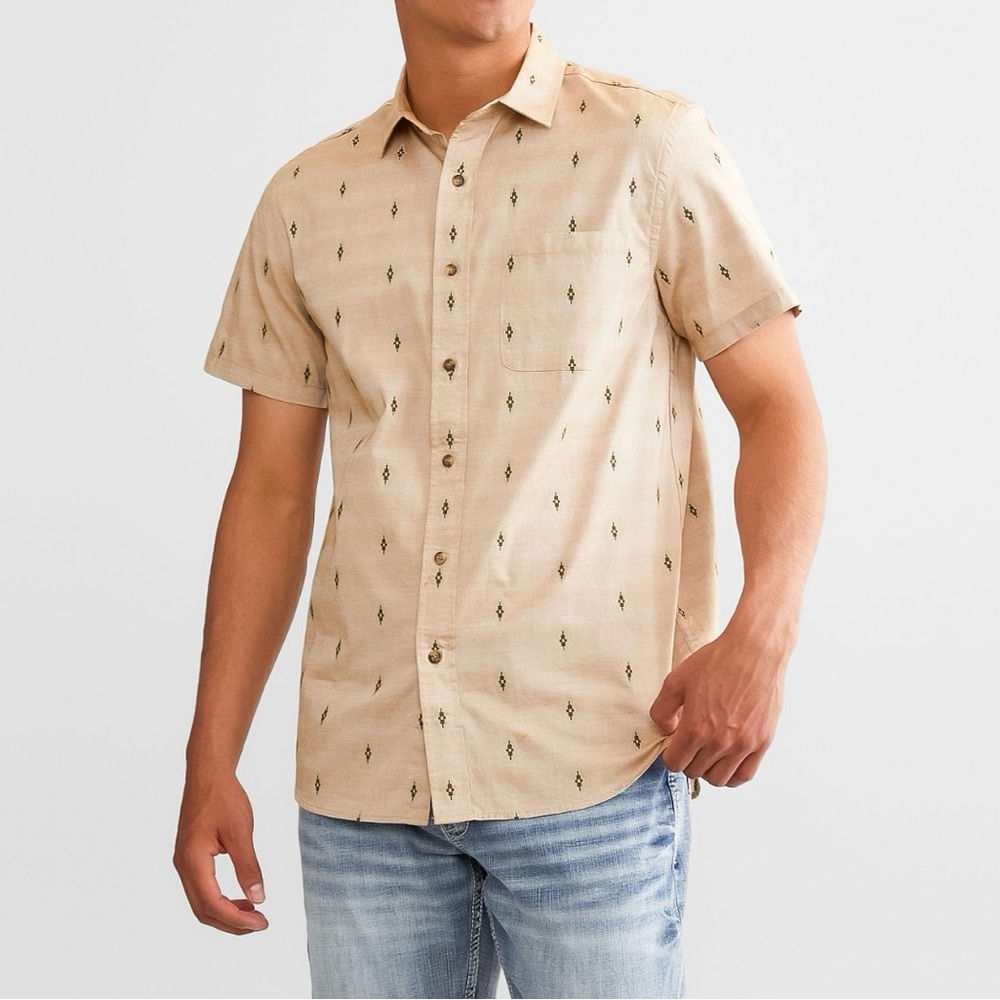 Pendleton Tan Short Sleeve Button Down Shirt NWT - image 1